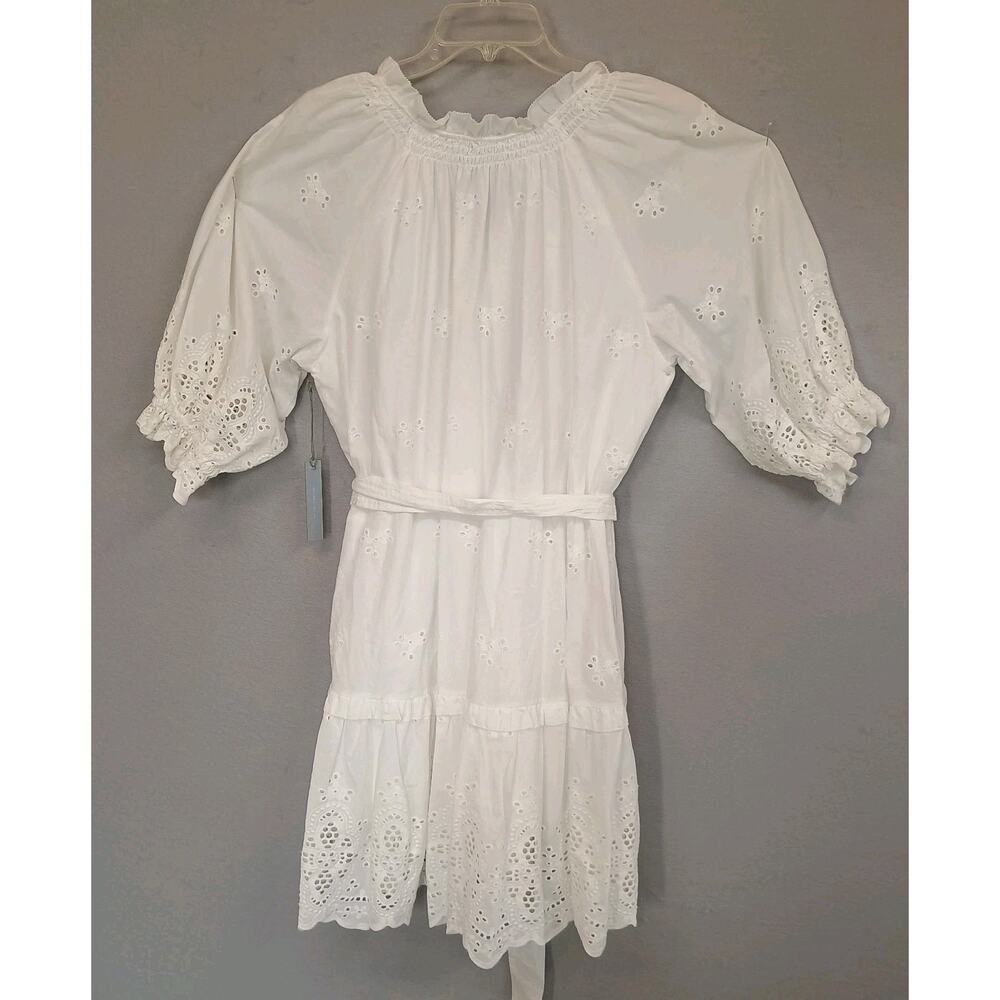 NWT Tart Mia White Eyelet Dress Women L Peasant Dainty Cotton Cottagecore - Picture 10 of 10